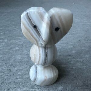 Elegant Cream Owl Sculpture